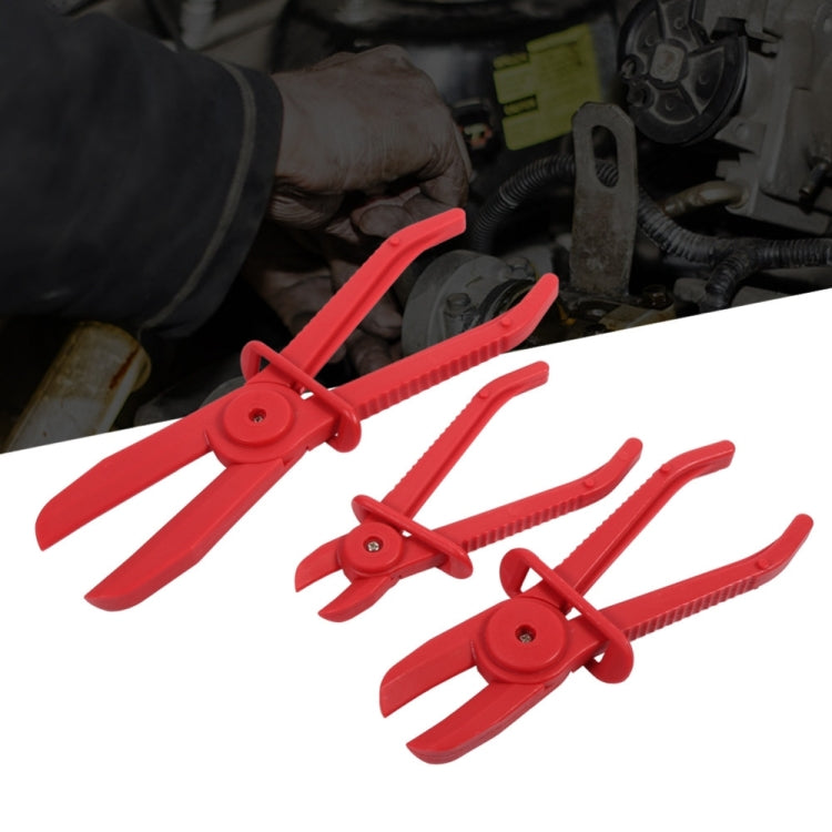 3 PCS/Set Car Nylon Hose Clamp Tool Set Brake Fuel Water Line Clamp Plier(Red) by buy2fix