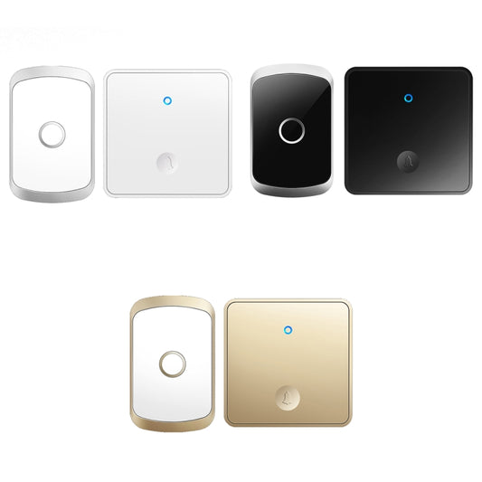 CACAZI FA50 1 For 1 Push-button Self-generating Wireless Doorbell, Plug:EU Plug(Gold) by CACAZI