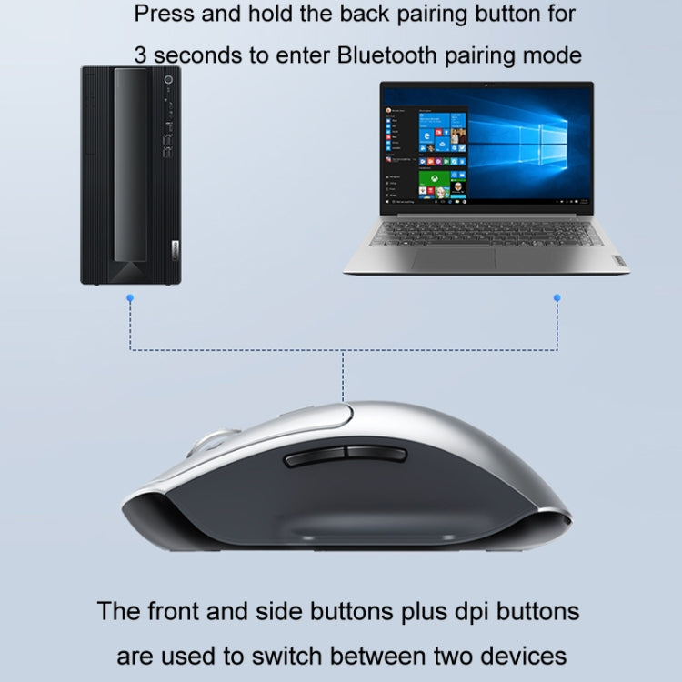 Lenovo ThinkBook Bluetooth Wireless Dual Mode Interactive Design Mouse(Creator) by Lenovo