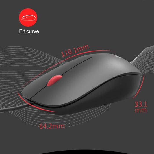 Lenovo Thinkplus M80 Office Lightweight Ergonomic Laptop Mouse, Specification: Wired by Lenovo