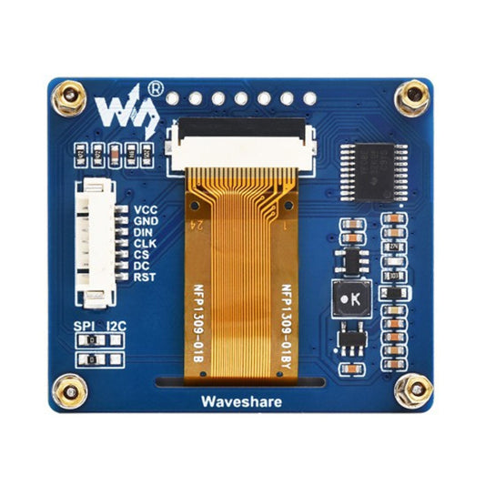 Waveshare 1.54 Inch OLED Display Module, 128×64 Resolution, SPI / I2C Communication(Blue) by Waveshare