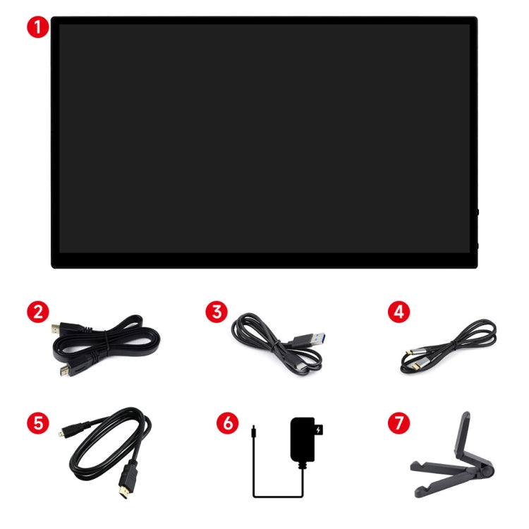 Waveshare 13.3 Inch 2K 2560×1440 HDMI/Type-C Display Interface AMOLED Touch Display(UK Plug) by Waveshare