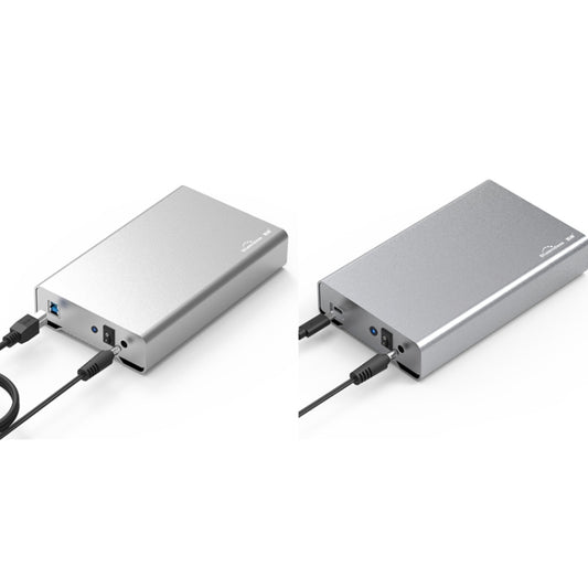 Blueendless U35Q 3.5 Inch Full Metal Mobile Hard Disk Box Type-C/Usb3.0 SATA Serial Desktop PC External Hard Disk Box UK Plug (TYPE-C) by Blueendless