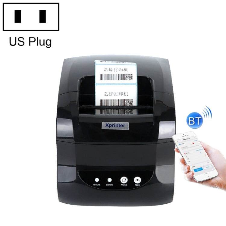 Xprinter XP-365B 80mm Thermal Label Printer Clothing Tag Supermarket Barcode Printer, Plug: US Plug(Bluetooth Version) - Receipt Printers by Xprinter | Online Shopping UK | buy2fix