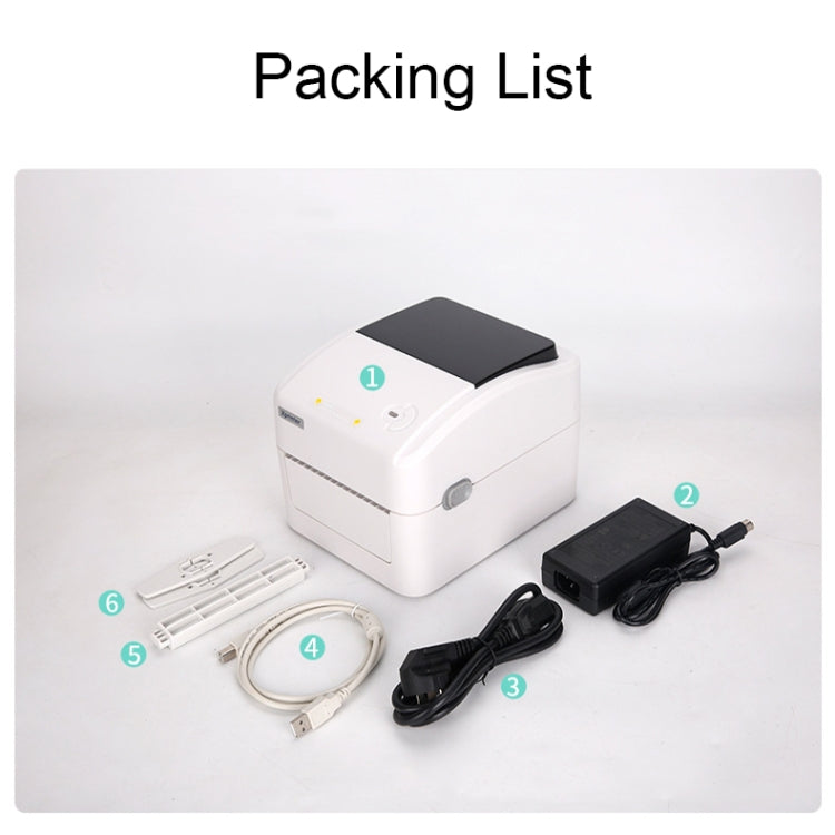 Xprinter XP-420B 108mm Express Order Printer Thermal Label Printer, Style:USB+Bluetooth(UK Plug) by Xprinter