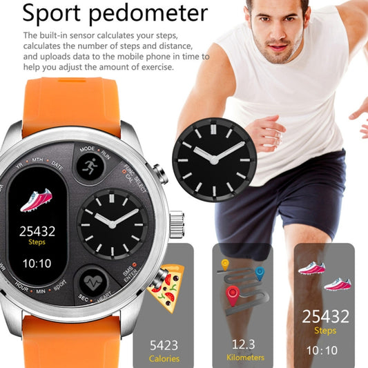 T3 Dual Display Smart Watch For Men IP68 Waterproof Fitness Bracelet 15 Days Standby Business Smartwatch Activity Tracker(Black) by buy2fix