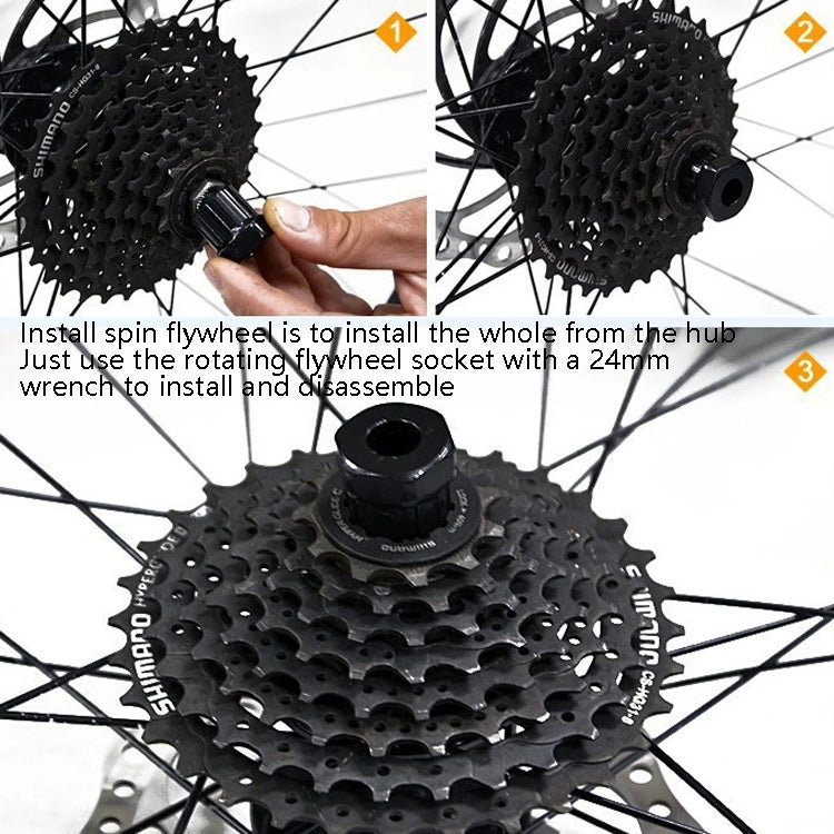10 PCS Small Flywheel Tool Bicycle Flywheel Disassembly Installation Maintenance Tools(Black) by buy2fix