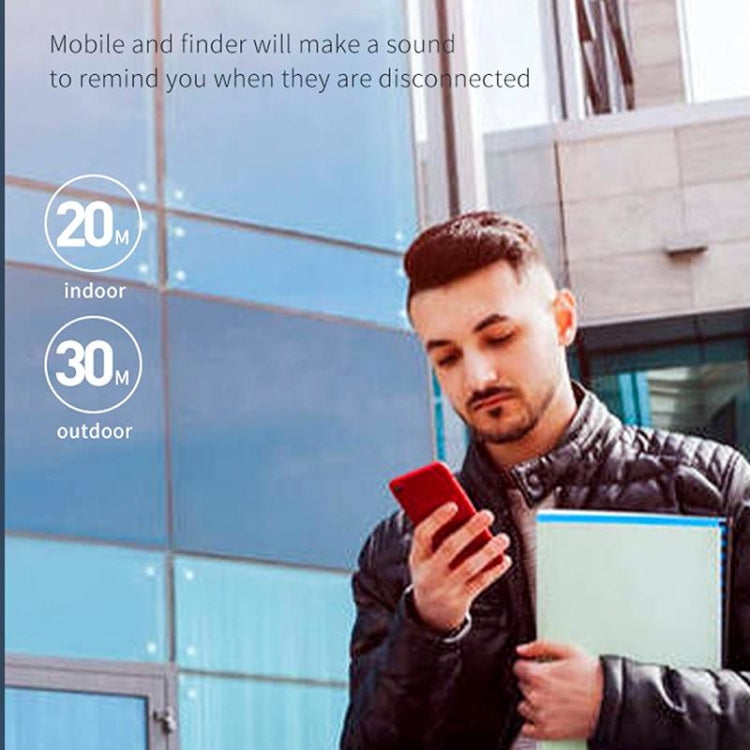 2 PCS S8 Round Bluetooth Anti-Lost Device Key Luggage Tracking Device Two-Way Alarm(Black) by buy2fix