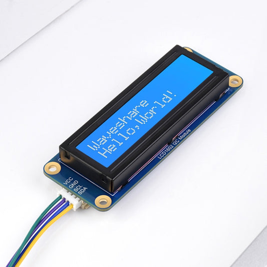 Waveshare 23991 LCD1602 I2C Module, White with Blue Background, 16x2 Characters, 3.3V/5V by Waveshare