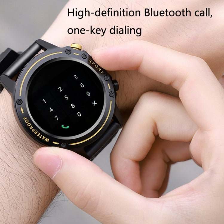 OD-1 Heart Rate Sphygmomanometer Step Body Temperature Waterproof High-Quality Speaker Bluetooth Call Bracelet(Yellow) by buy2fix