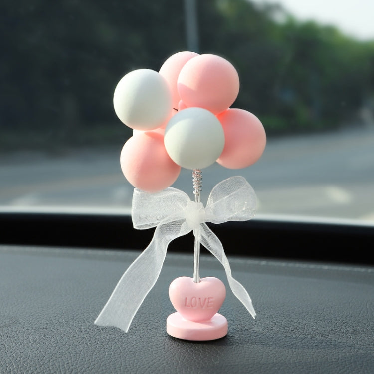 6 PCS Car Ornaments Love Balloon Personality Macaron Color Car Ornament(Blue White) by buy2fix