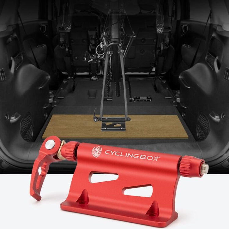 CYCLINGBOX BG-0171 Bike Aluminum Portable Quick-Removal Front Fork Fixed Frame Rear Hanging Frame Car Top Fixture Equipment(Titanium Color) by buy2fix
