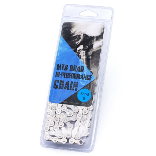 Mountain Road Bike Chain Electroplating Chain, Specification: 6/7/8 Speed by buy2fix