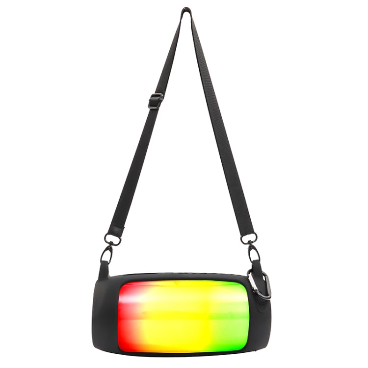 P401 For JBL Pulse4 Portable Shockproof Silicone Protective Case with Carabiner & Lanyard(Rose Red) by buy2fix