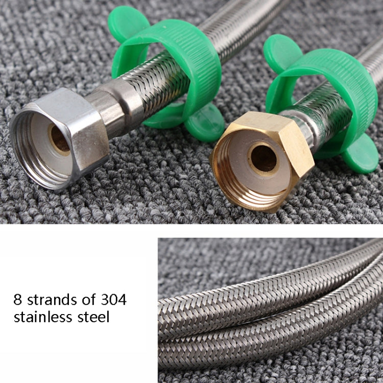 30cm Steel Hat 304 Stainless Steel Metal Knitting Hose Toilet Water Heater Hot And Cold Water High Pressure Pipe 4/8 Inch DN15 Connecting Pipe by buy2fix
