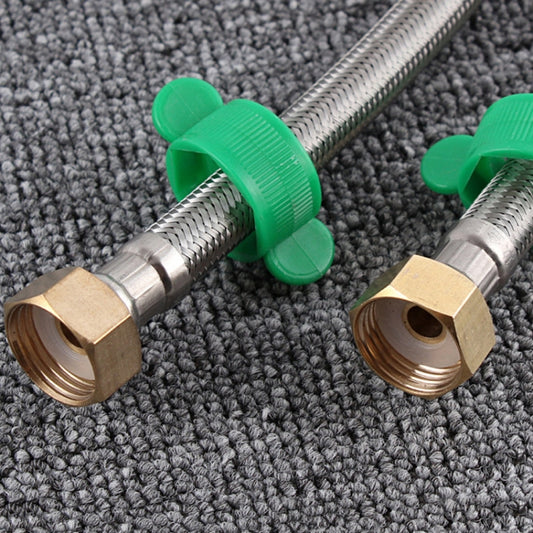 40cm Copper Hat 304 Stainless Steel Metal Knitting Hose Toilet Water Heater Hot And Cold Water High Pressure Pipe 4/8 Inch DN15 Connecting Pipe by buy2fix