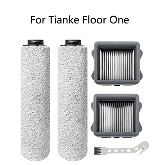 Scrubber Accessories Filter Roll Brush Set For Tianke Floor One, Specification: Set 2 by buy2fix