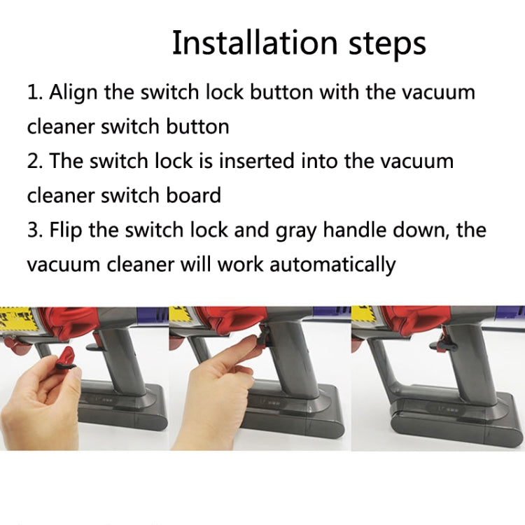 2 PCS HJ-PJ-0046 Vacuum Cleaner Accessories Switch Buckle Retainer For Dyson V6 / V7 / V8 / V10 / V11 by buy2fix