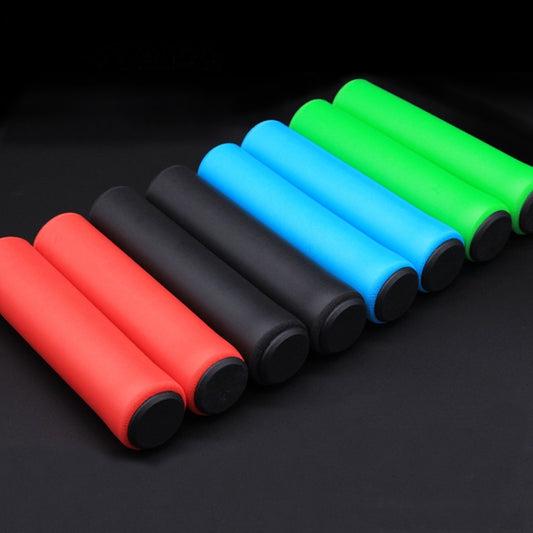 4 Pairs Mountain Folding Bicycle Silicone Foaming Sponge Handle Cover Rubber Shock Absorbing Anti-Slip Handle Set(Black) by buy2fix