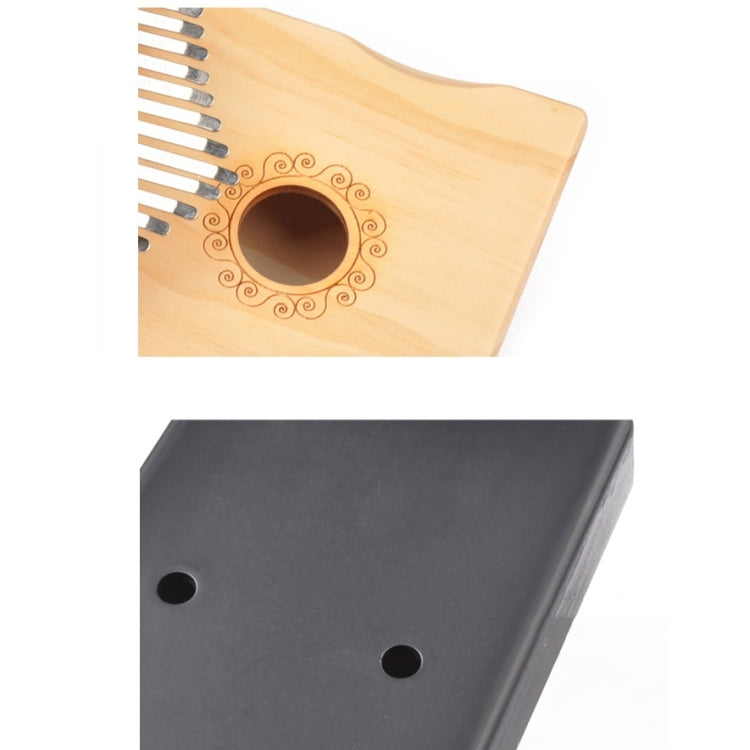 17-Tone Thumb Piano Kalimba Beginners Introduction Finger Piano, Colour: Yellow by buy2fix