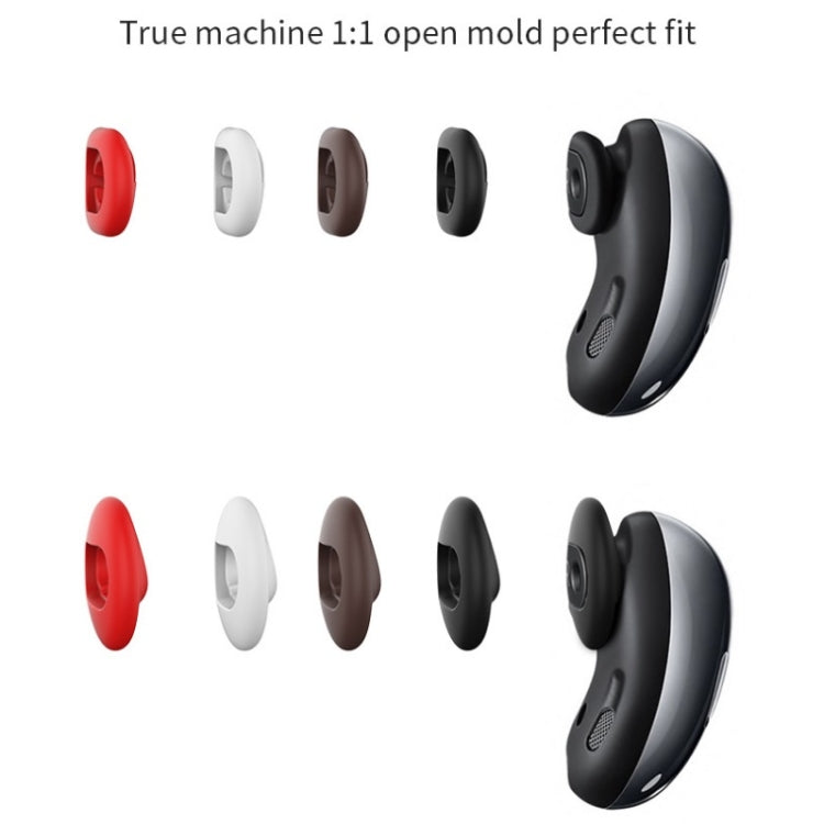 2 Sets Bluetooth Earphone Silicone Earplug Caps For Samsung Galaxy Buds Live(Red-2 Pairs) by buy2fix