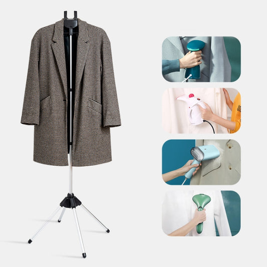 1.6m 3 in 1 Hanging Ironing Bracket Hanger Telescopic Metal Rod Mount(Black Hanger) by buy2fix