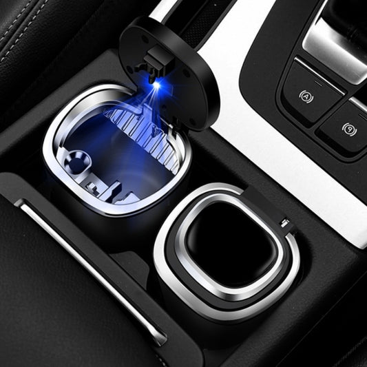 2 PCS Car Ashtray With Cover Hanging Invisible With LED Light Car Ashtray(Board) by buy2fix