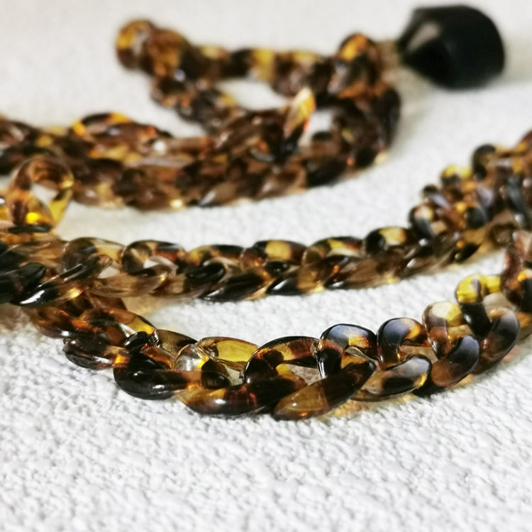 Wireless Earphones Acrylic Strong Magnetic Anti-Lost Chain For AirPods(Leopard) by buy2fix