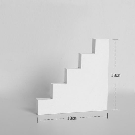 Flat Ladder Solid Wood Geometric Polygon Camera Props Creative Photography Ornaments by buy2fix