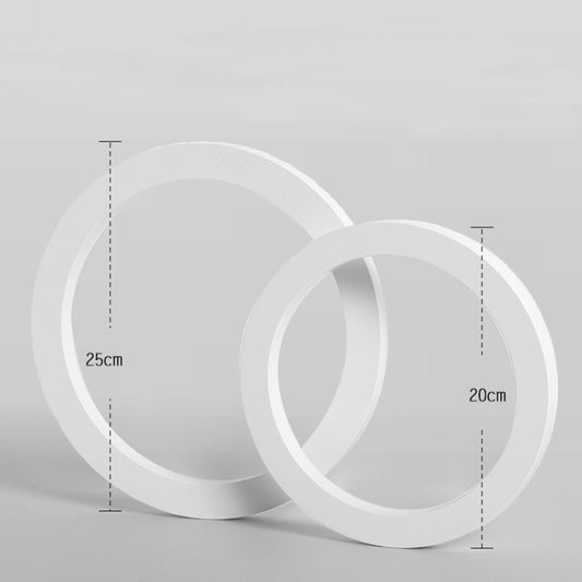 Dual Circular Rings Solid Wood Geometric Polygon Camera Props Creative Photography Ornaments by buy2fix