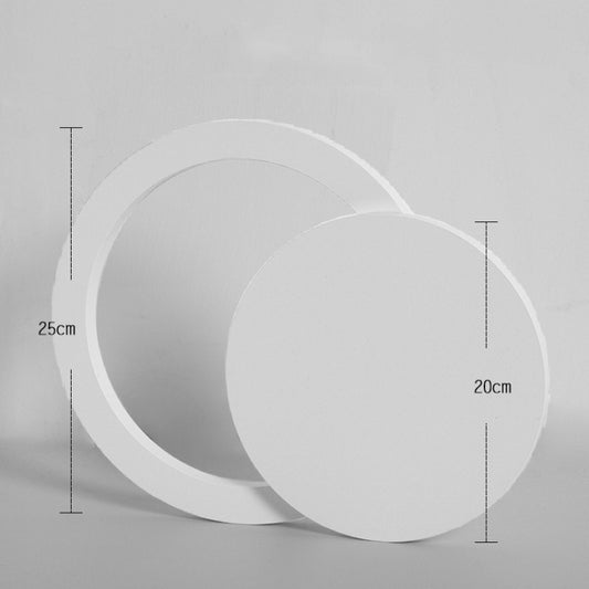 Round+Ring Solid Wood Geometric Polygon Camera Props Creative Photography Ornaments by buy2fix