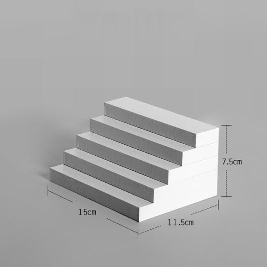 5-layer Combined Ladder Solid Wood Geometric Polygon Camera Props Creative Photography Ornaments by buy2fix