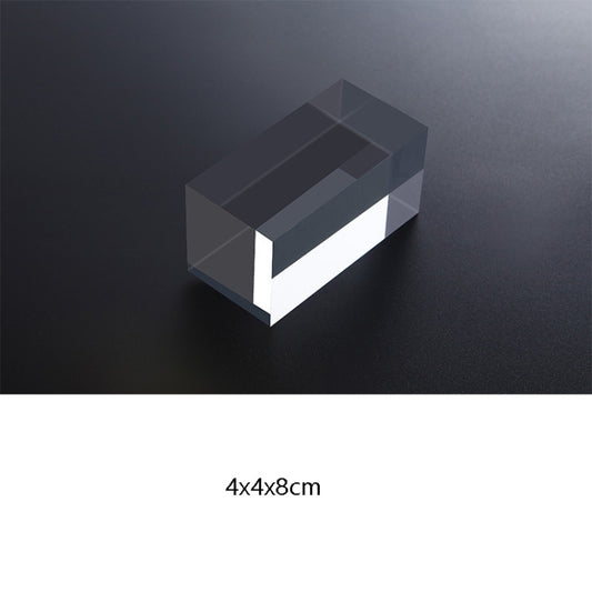 2 PCS Cube 4x4x8cm Transparent Acrylic Geometric Photo Props Photography Background Plate Ornaments by buy2fix