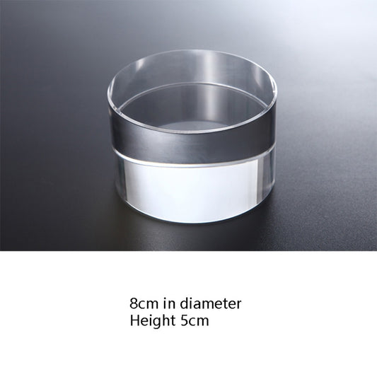 Cylinder 8x5cm Transparent Acrylic Geometric Photo Props Photography Background Plate Ornaments by buy2fix