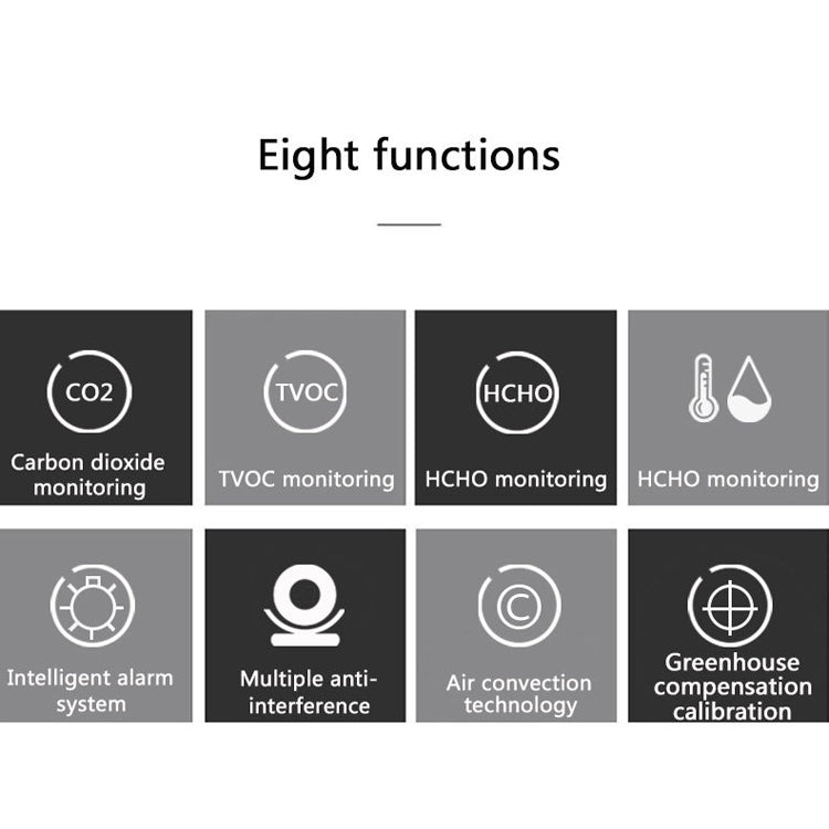 AK3 Portable CO2 Air Quality Formaldehyde Carbon Dioxide Detector by buy2fix