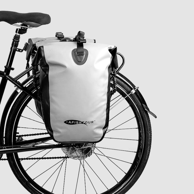 AFISHTOUR FB2039 Outdoor Sports Waterproof Bicycle Bag Large Capacity Cycling Bag, Size: 25L(Grey) by AFISHTOUR