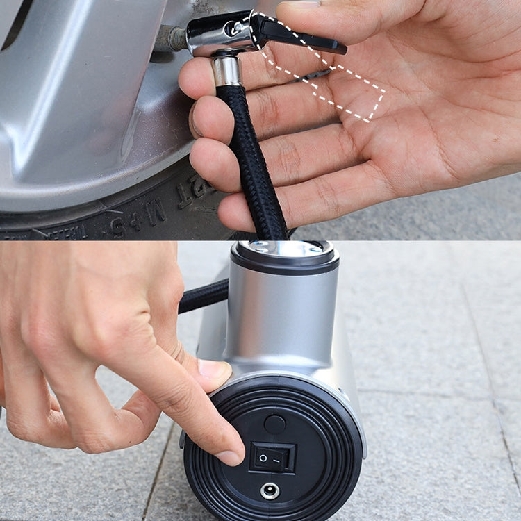 Car Inflatable Pump Portable Small Automotive Tire Refiner Pump, Style: Wired Digital Display With Lamp by buy2fix
