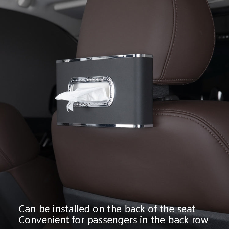 Car Clock Tissue Box Multi-Function Vehicle Instrument Table Paper Towel Box, Style: With Clock (Agate) by buy2fix