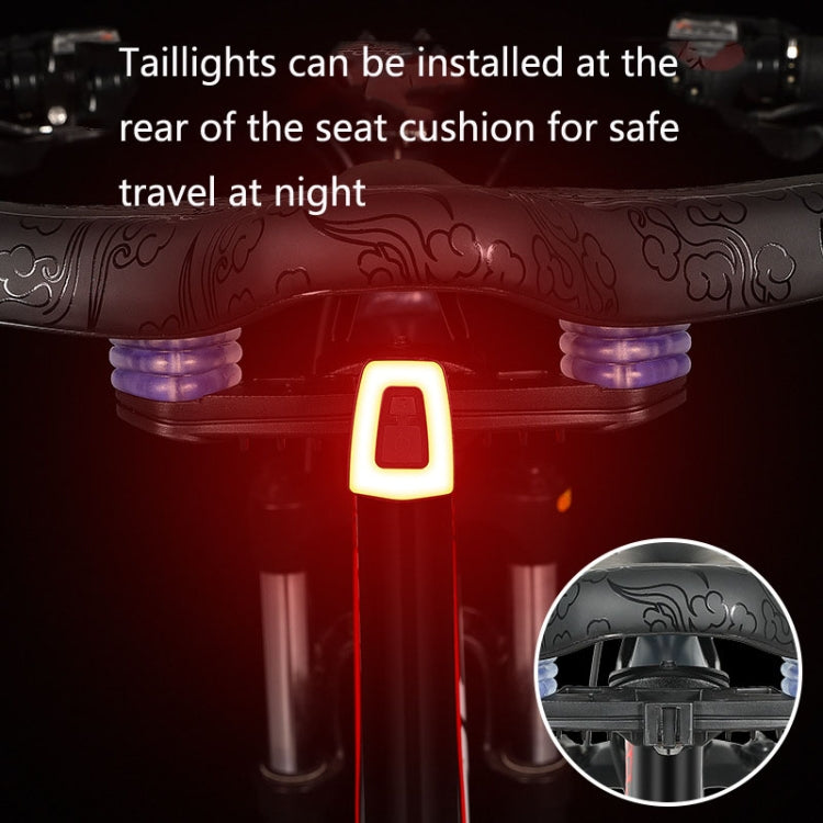 WEST BIKING YP1602797 Bicycle Hollow Seat Night Riding With Warning Tail Light Seat(Black Goose) by WEST BIKING