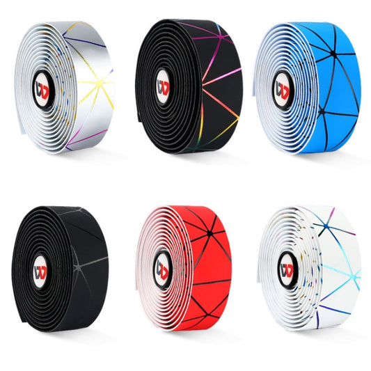 1 Pair WEST BIKING YP0804059 Road Bike Color Line Bar Belt PU Non-Slip Riding Bar Belt(Black Color) by WEST BIKING