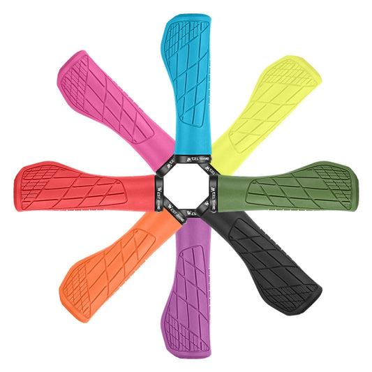 1 Pair WEST BIKING YP0804060 Bicycle Grips Mountain Bike Non-Slip Rubber Grips(Black) by WEST BIKING