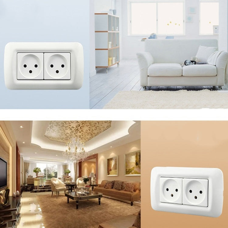 PC Panel Duplex Israel Three-Hole Wall Power Socket(Y Shape Double Plug) by buy2fix