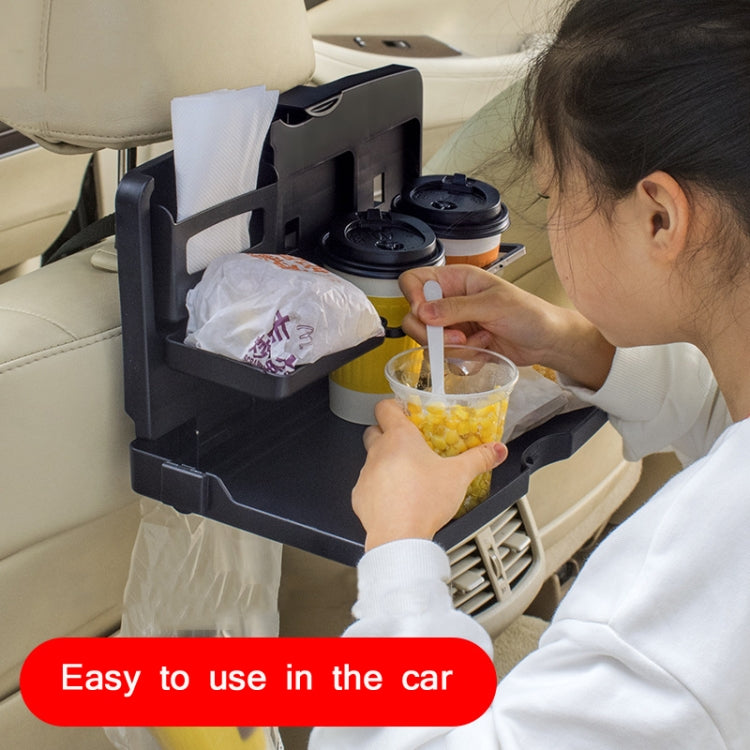 Car Seat Back Sundries And Beverage Storage Tray(Black) by buy2fix