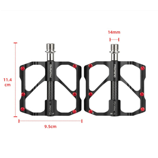 1 Pair PROMEND Titanium Axle Carbon Tube Bicycle Pedal Mountain Bike Road Bike 3 Palin Pedal PD-M86C-TI by PROMEND
