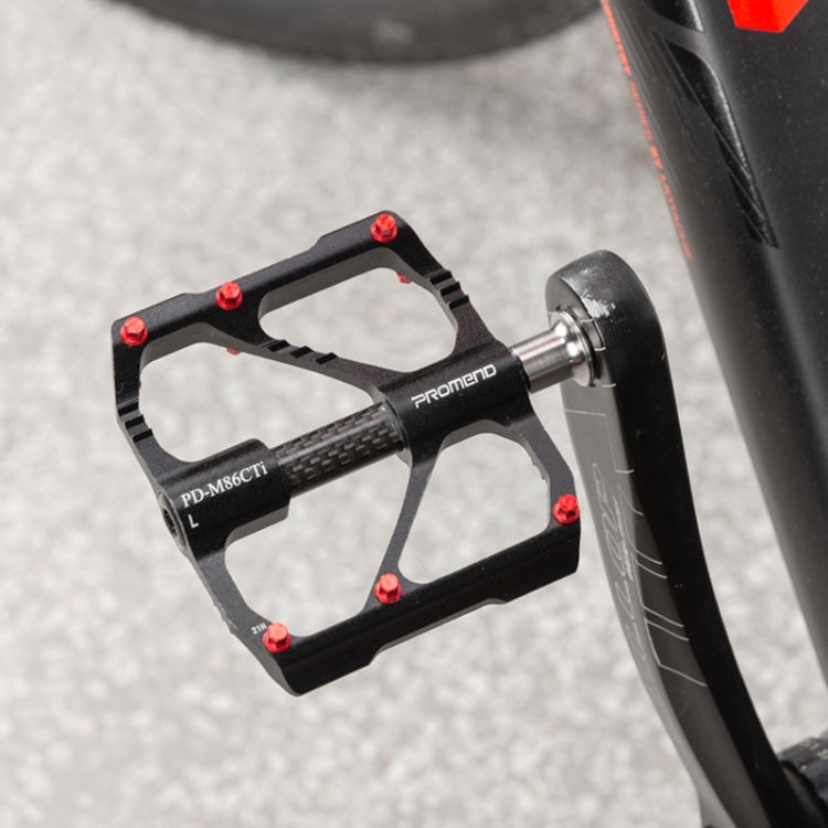 1 Pair PROMEND Titanium Axle Carbon Tube Bicycle Pedal Mountain Bike Road Bike 3 Palin Pedal PD-M86C-TI by PROMEND
