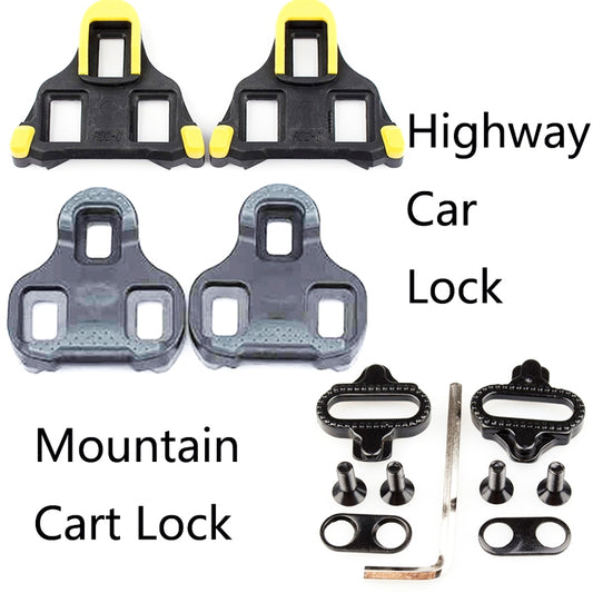 PROMEND Road Mountain Bike Shoe Lock Cleat Self-Locking Pedal Cleat(Highway Car Lock Black) by PROMEND