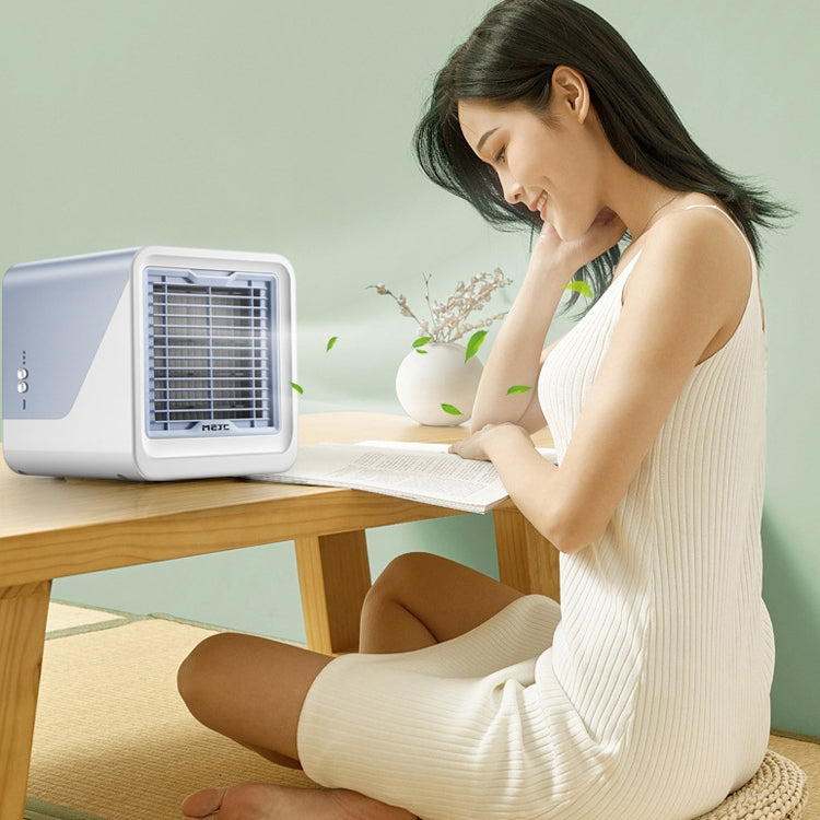 MG -191 Mini Air Cooler Home Dormitory Office Air Conditioning Fan Portable Small Desktop USB Fan(Classic Black) by buy2fix