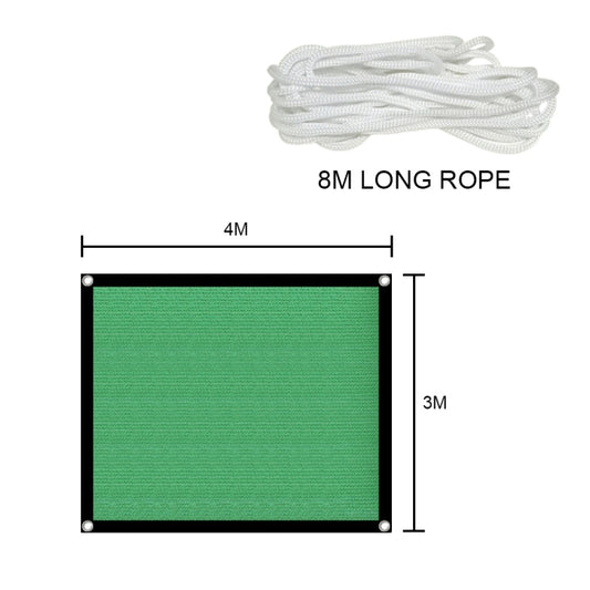 3 x 4m Encryption Sunshade Net Flower Balcony Courtyard Outdoor Heat Insulation Net by buy2fix