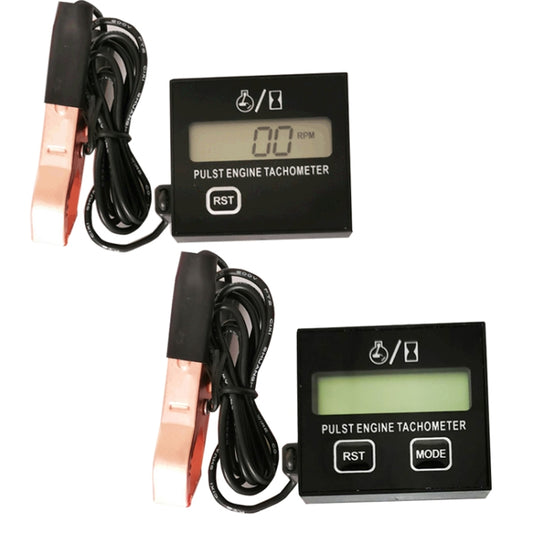 ZSB-03 Chain Saw Tachometer Gasoline Engine Lawn Mower High Tachometer Digital Display Induction Pulse Tachometer, Specification: Double Button Clip Version by buy2fix
