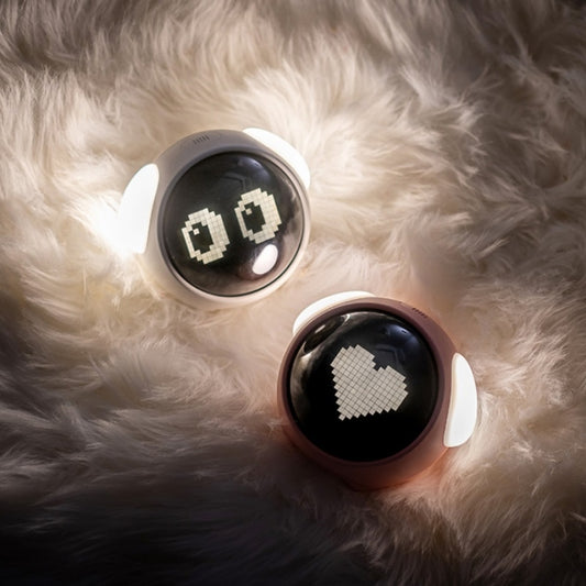 Cartoon Smart Alarm Clock For Children Bedroom Bedside LED Lamp Charging Electronic Digital Clock, Colour: White (Expression Version) by buy2fix